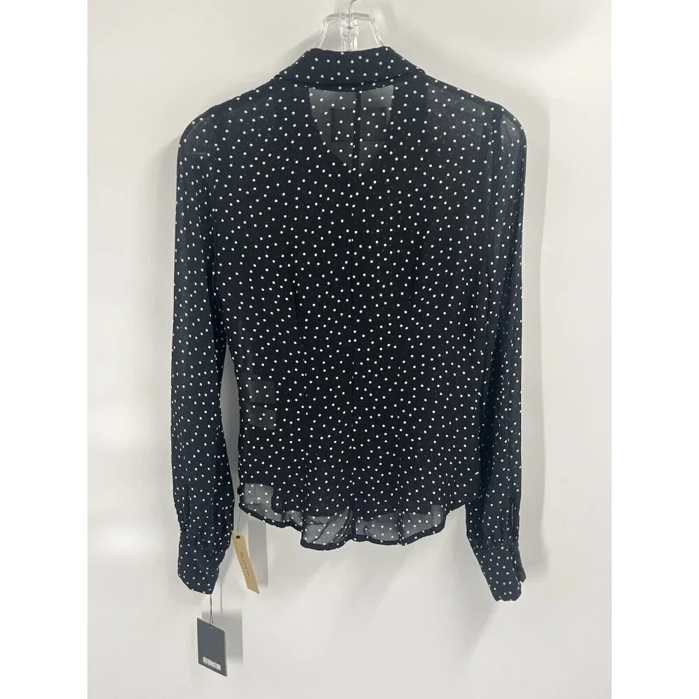Reformation Black and White Polka Dot Blouse - Picture 7 of 7